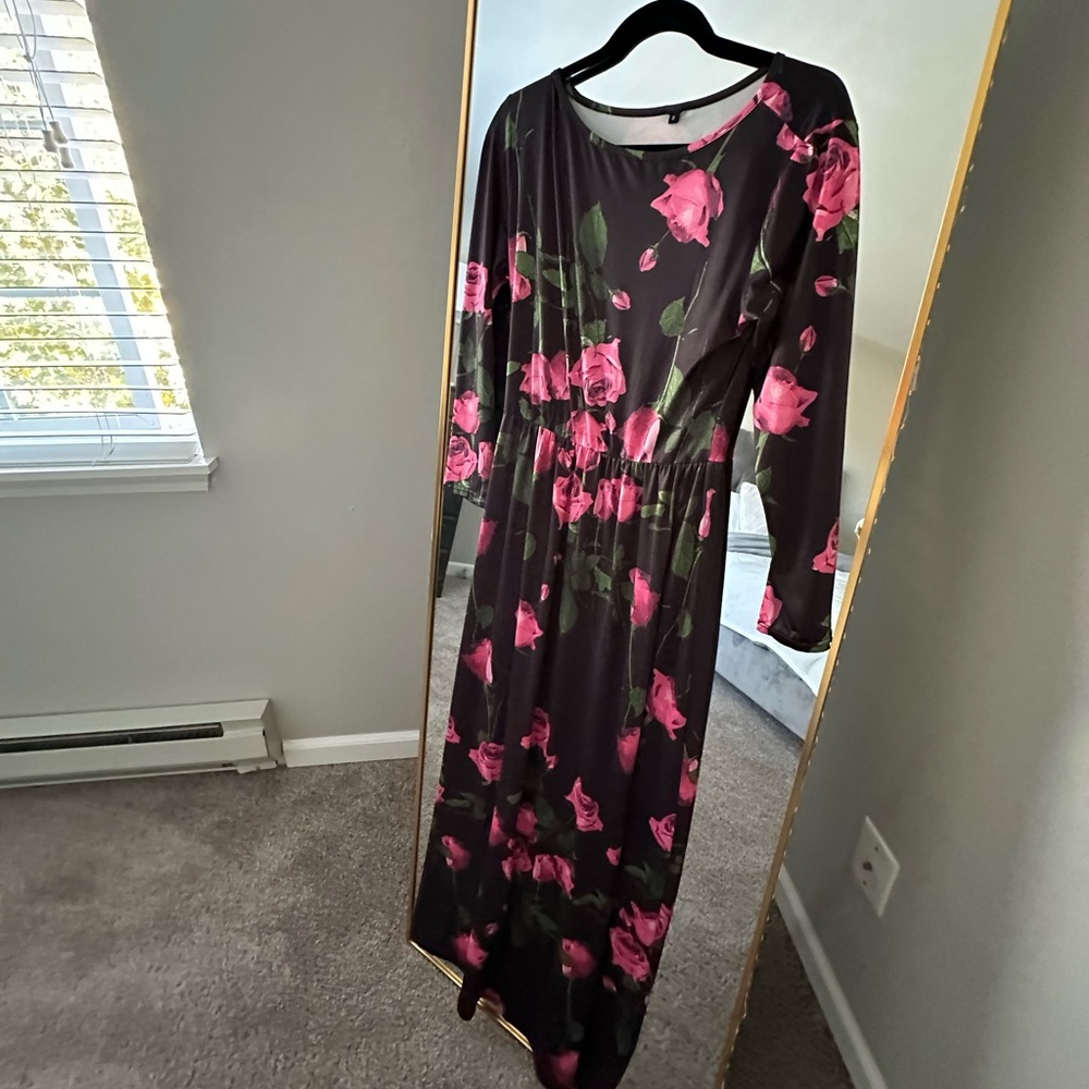 Black Floral Maxi Dress